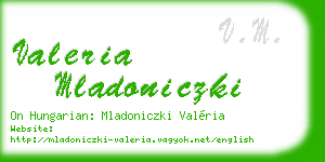 valeria mladoniczki business card